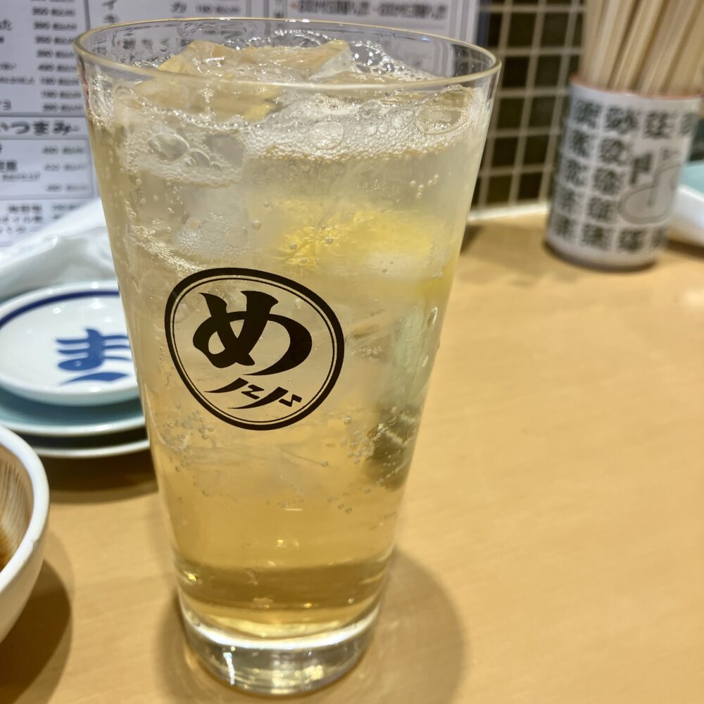 野毛・ぴおシティ「めのじ」ドリンク_梅割りハイボール